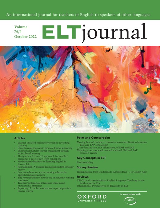 Congratulations Dr Judith Hanks on ‘Editor’s Choice’ article in ELT Journal